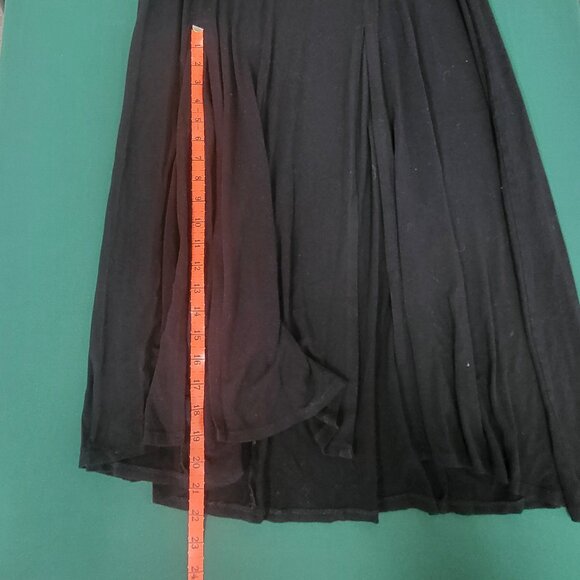 Torrid black knit car wash skirt maxi long slits EUC size 0 or large or 12 - Picture 8 of 8